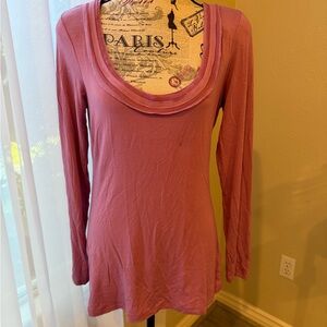 Banana Republic Mauve Long Sleeve Top